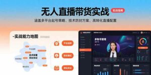 无人直播带货实战,涵盖多平台起号策略、技术防封方案、高转化直播配置-离锋创库