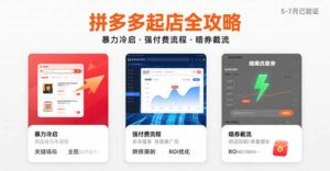 拼多多起店全攻略，暴力冷启，强付费流程，暗券截流，5-7月已验证的方法-离锋创库