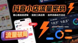 抖音小店流量密码,随心推底层逻辑,投放工具应用,自然流撬动核心方法论-离锋创库