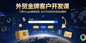 外贸金牌客户开发课，12种Google搜索密技，B2C平台逆向开发实战解析-离锋创库