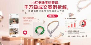 小红书珠宝运营课：千万级成交案例拆解，搭建高转化珠宝账号的核心方法-离锋创库
