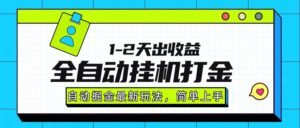 最新全自动打金玩法单日收益1000-2000-离锋创库