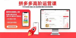 拼多多高阶运营课:7天开店流程/链接上架/选品策略/爆款打造与持续增长-离锋创库