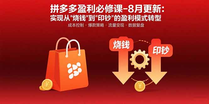 拼多多盈利必修课-8月更新：突破运营瓶颈 实现从烧钱到印钞的盈利模式转型-离锋创库