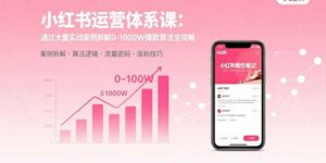 小红书运营体系课:通过大量实战案例拆解0-1000W爆款算法全攻略-离锋创库
