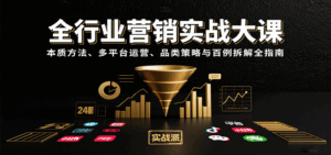 全行业营销实战大课：本质方法、多平台运营、品类策略与百例拆解全指南-离锋创库