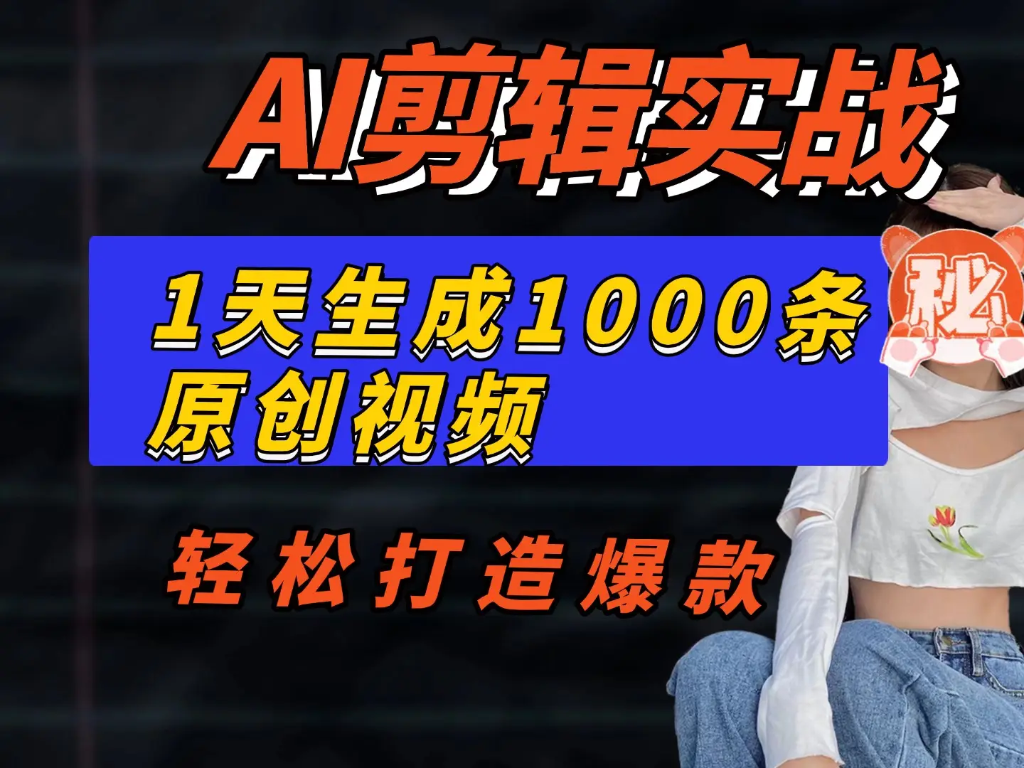 【AI剪辑实战】一天批量生成1000条冥想短视频，轻松打造爆款！-创业猫