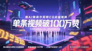 用AI做薇尔莉特CG动画视频,单条视频破100万赞,23条作品涨粉7.2万,涨粉变现两不误-离锋创库
