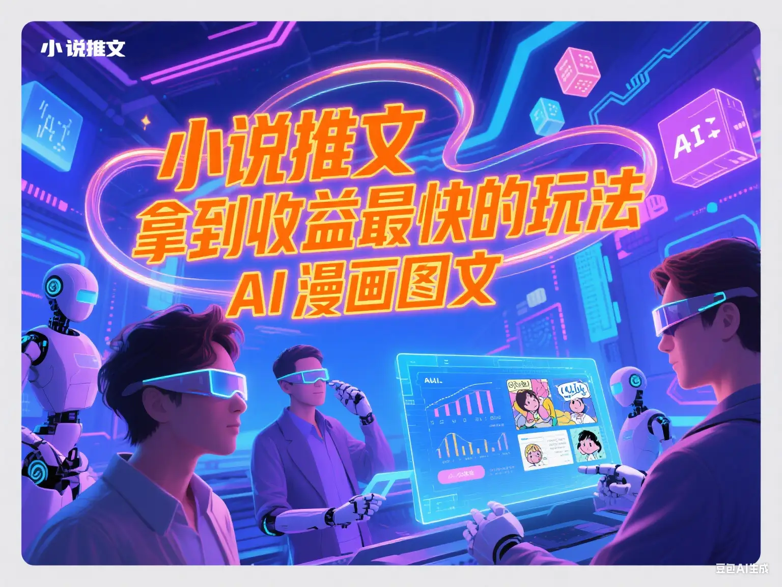 小说推文 拿到收益最快的玩法 AI漫画图文-离锋创库