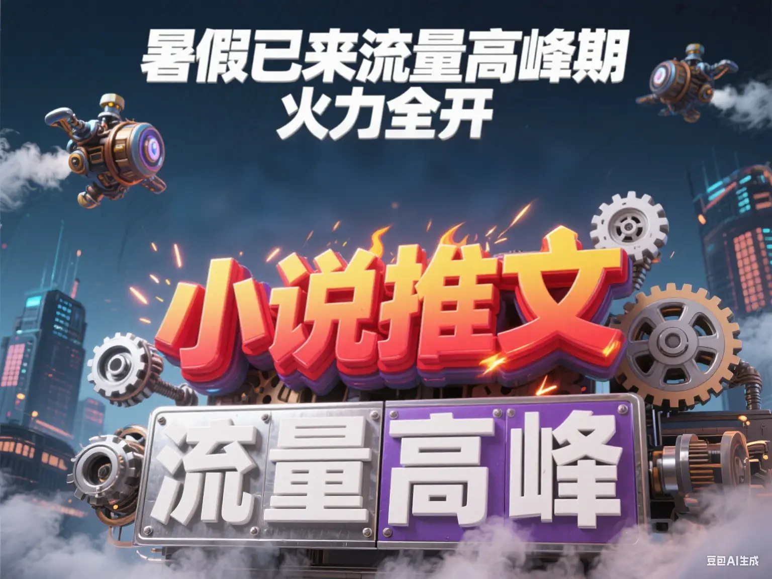 小说推文 暑假已来流量 高峰 火力全开-离锋创库