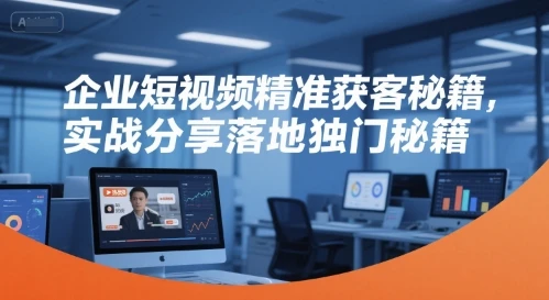 【精】企业短视频精准获客秘籍，实战分享落地独门秘籍-离锋创库