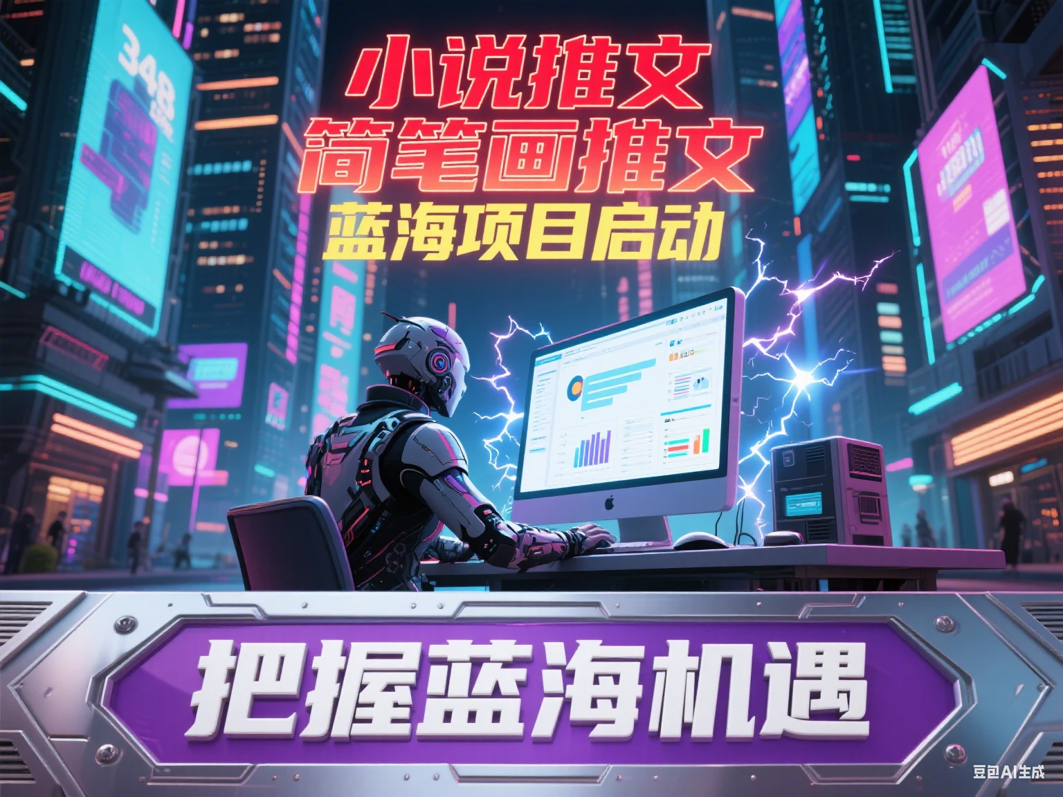 【精】小说推文 简笔画推文蓝海项目启动-离锋创库