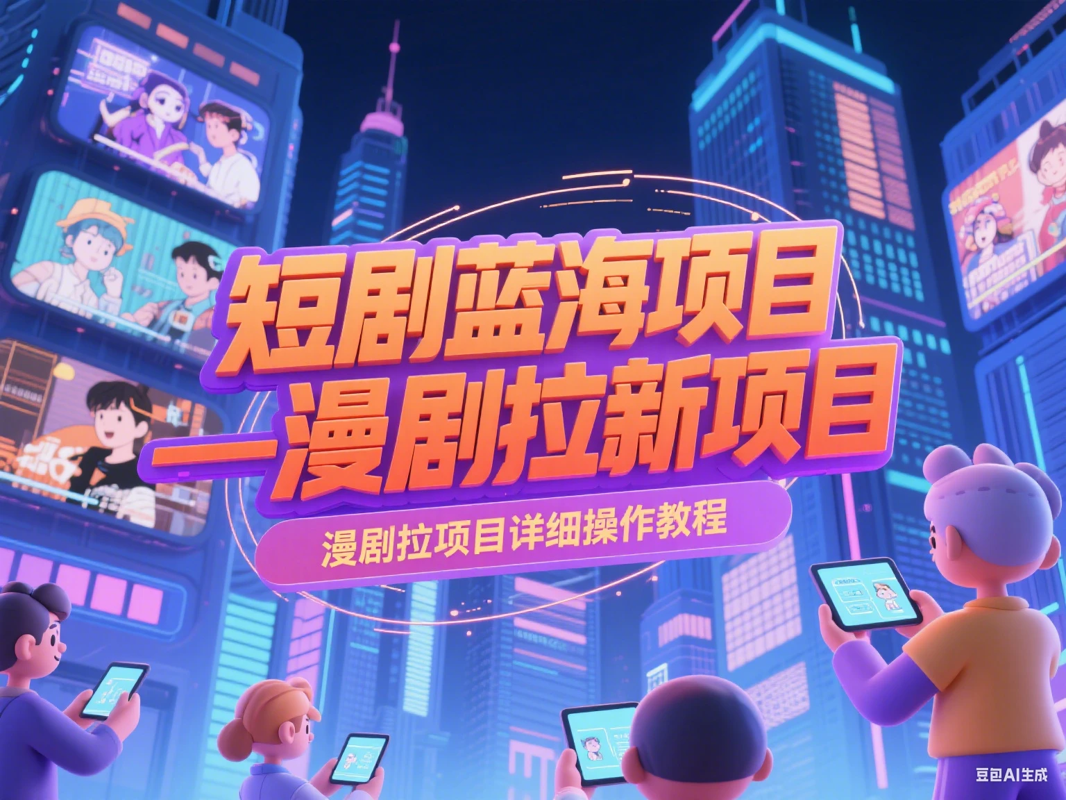 【精】短剧蓝海项目—漫剧拉新项目详细操作教程-离锋创库