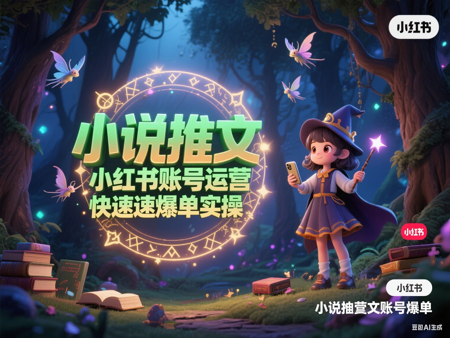 小说推文  小红书账号运营快速爆单实操-离锋创库