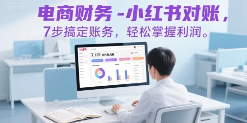 【精】电商财务-小红书对账，7步搞定账务，轻松掌握利润-离锋创库