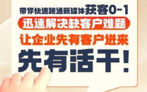 郑老师·抖音短视频广告投放获客实操营-离锋创库