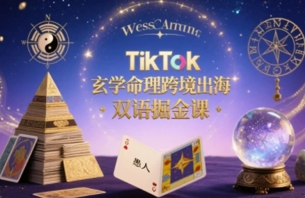 【精】TikTok玄学命理跨境出海双语掘金课，手把手教你用命理知识精准直击海外用户痛点-离锋创库