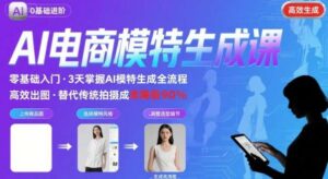 【精】AI模特进阶课程,0基础高效生成逼真电商模特图-离锋创库