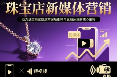 【精】珠宝店新媒体营销，助力珠宝商家快速掌握短视频与直播运营的核心策略-离锋创库
