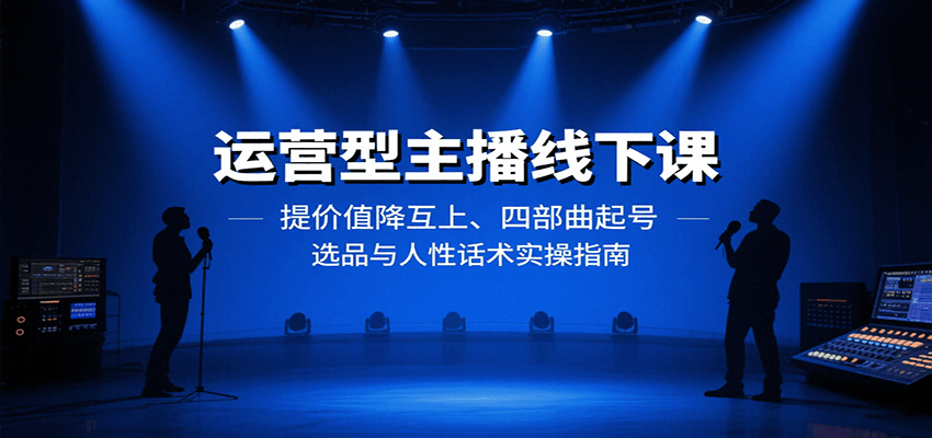 运营型主播线下课：提价值降互上、四部曲起号、选品与人性话术实操指南-离锋创库