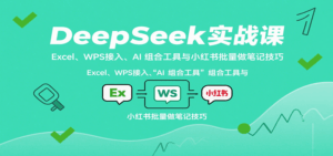 DeepSeek实战课：Excel、WPS接入、AI 组合工具与小红书批量做笔记技巧-离锋创库