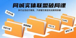 同城实体联盟破局课,多行业活动方案库,汽修餐饮美容实战案例拆解-离锋创库