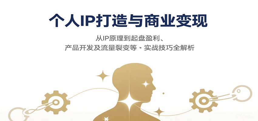 个人IP打造与商业变现，从IP原理到起盘盈利、产品开发及流量裂变等实战技巧全解析-离锋创库