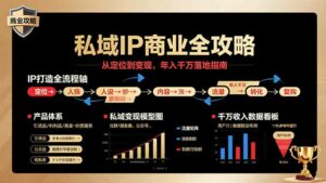 私域IP商业全攻略,从定位到变现,年入千万落地指南-离锋创库