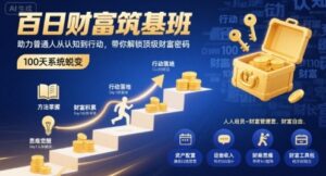 百日财富筑基班,助力普通人从认知到行动,带你解锁顶级财富密码-离锋创库