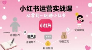小红书运营实战课，从零到一玩賺小红书-离锋创库