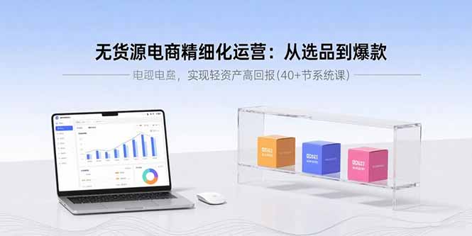 无货源电商精细化运营：从选品到爆款，实现轻资产高回报(40+节系统课-离锋创库