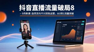 抖音直播流量破局8-9月新课：自然流与千川双轨运营，从0到1流量突破-离锋创库