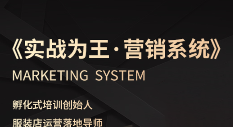 老杨·服装老板必修课《实战为王-营销系统》实现业绩被动式增长-离锋创库