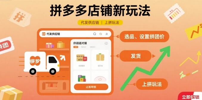 【精】拼多多店铺新玩法，代发供应链上拼玩法-离锋创库