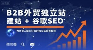 B2B外贸独立站建站+谷歌SEO，为外贸人精心打造的独立站获客教程-离锋创库