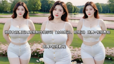 微胖女孩舞蹈AI视频制作提示词(含绘图词、视频词) 跳舞+视频教程-离锋创库
