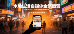 本地生活自媒体全案运营，从账号定位、内容创作到流量变现与商家合作实战课-离锋创库