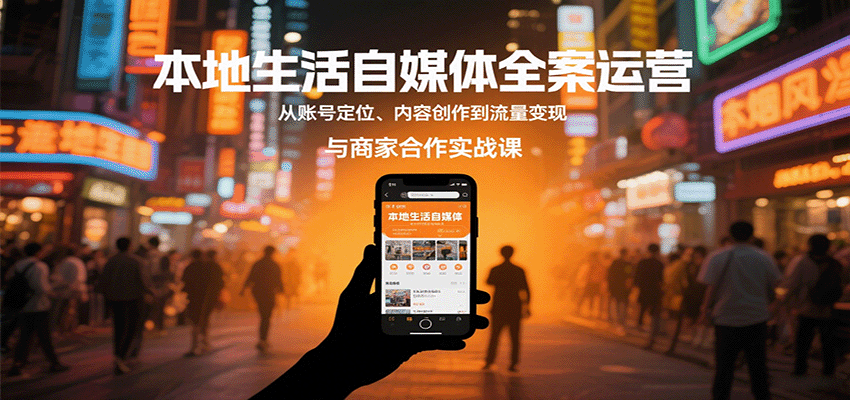 本地生活自媒体全案运营,从账号定位、内容创作到流量变现与商家合作实战课-离锋创库