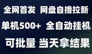2025最新九月网盘自撸拉新，全自动运行，解放双手，日入5张+，小白可玩，批量操作【揭秘】-离锋创库