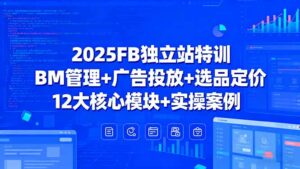 2025FB独立站特训，BM管理+广告投放+选品定价，12大核心模块+实操案例-离锋创库