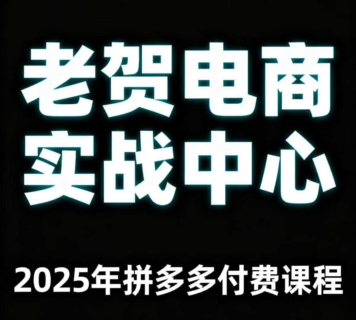 老贺电商2025年拼多多付费课程，用通俗易懂的方法告诉你多多怎么玩-离锋创库