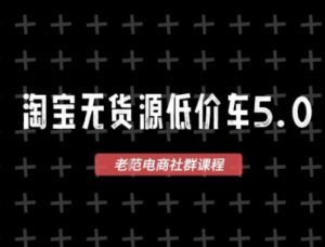 淘宝无货源价车5.0,2025最新VIP淘宝无货源课程,1688代发,蓝海选品,零成本创业首选(更新)-离锋创库