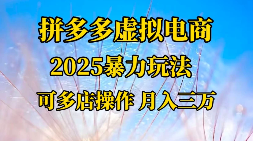 拼多多虚拟电商，一对一陪跑 月入三万，适合人群 上班族 宝妈 大学生-离锋创库