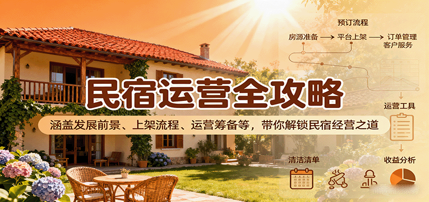 民宿运营全攻略：涵盖发展前景、上架流程、运营筹备等，带你解锁民宿经营之道-离锋创库
