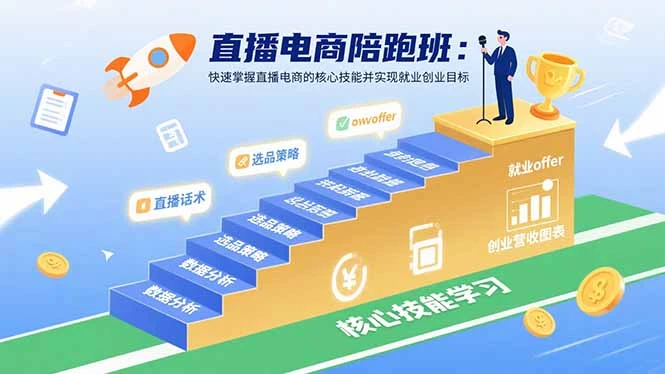 【精】直播电商陪跑班：快速掌握直播电商的核心技能并实现就业/创业目标-离锋创库