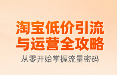 淘宝低价引流与运营全攻略(更新9月)-离锋创库