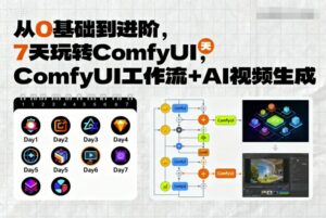 从0基础到进阶,7天玩转ComfyUI,Comfyui工作流+AI视频生成-离锋创库