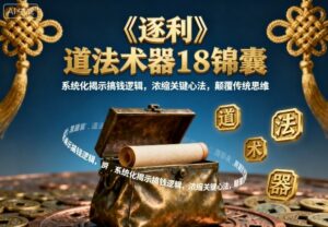 《逐利》道法术器18锦囊,系统化揭示搞钱逻辑,浓缩关键心法,颠覆传统思维-离锋创库