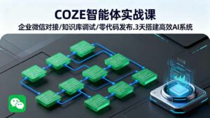 COZE智能体实战课 企业微信对接/知识库调试/零代码发布.3天搭建高效AI系统-离锋创库