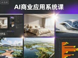 AI商业应用系统课，室内-软装-建筑-景观，智能设计+效果图+动画画实战-离锋创库